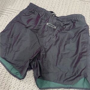 Essentials Charcoal and Teal Shorts